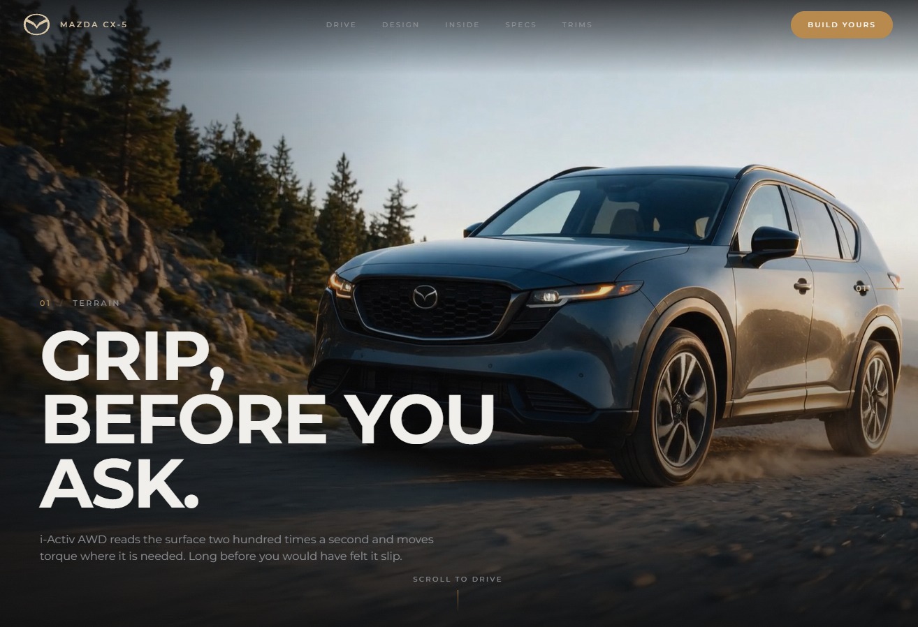עיצוב UI UX ופיתוח אתרים - MAZDA CX5